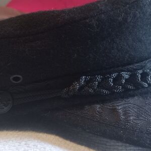 Orginal Greek fishermans Black Wool Hat with Braided Detail